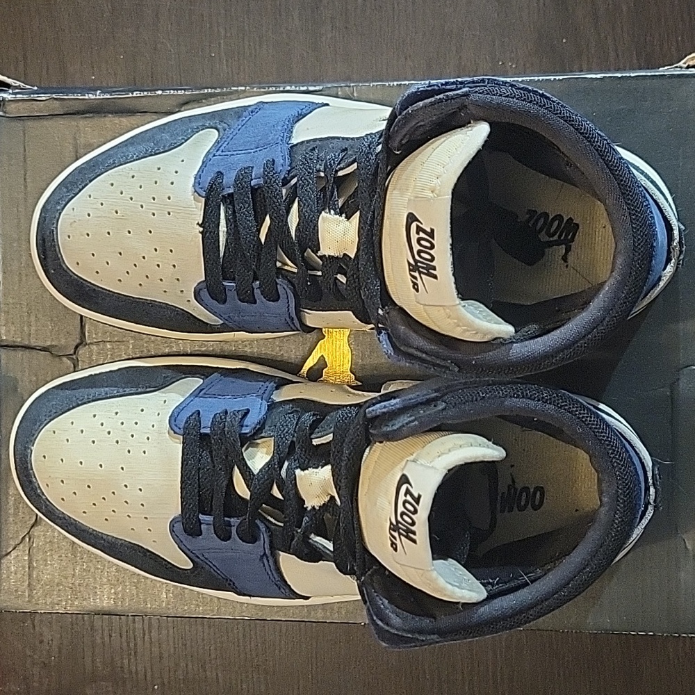 Jordan 1 Zoom CMFT 2 "Blackened Blue" Womens 9.5 Mens 8 EUC - Picture 6 of 9